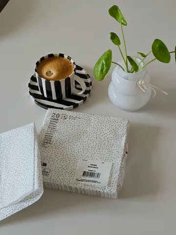 Grain servett 33x33 cm 20-pack - White-black - Scandi Essentials