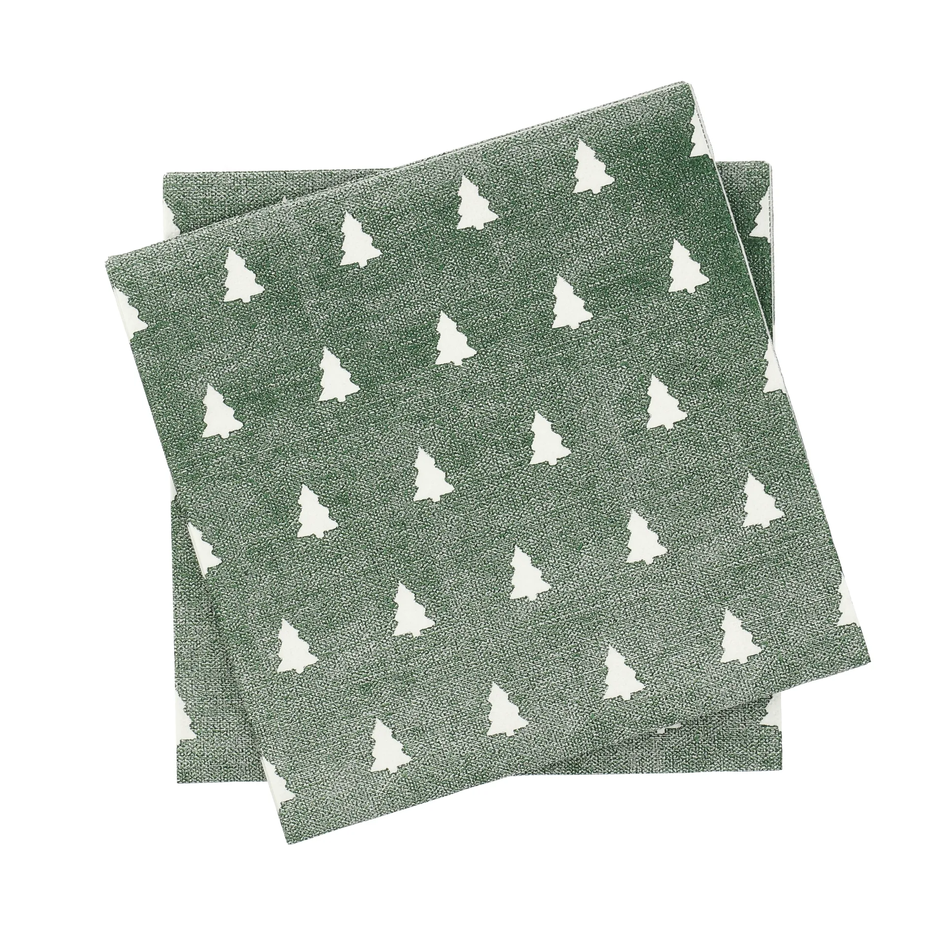 Linen trees servett 33x33 cm 20-pack, Green-white Scandi Essentials
