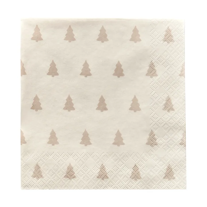 Linen trees servett 33x33 cm 20-pack - Sand - Scandi Essentials