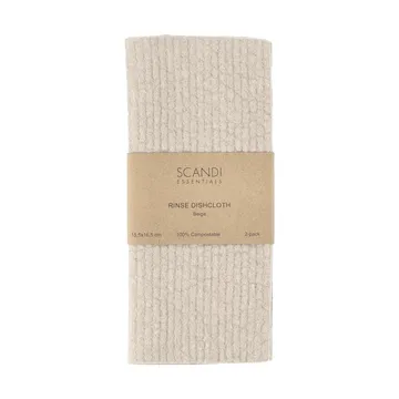 Rinse disktrasa - Beige, 2-pack - Scandi Essentials