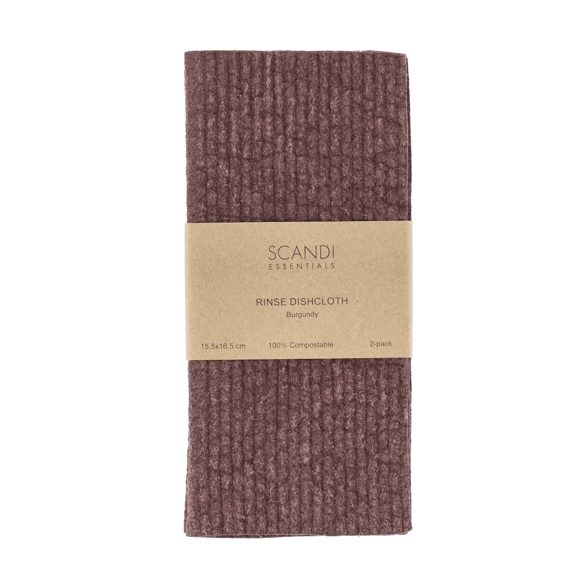 Rinse disktrasa, Burgundy, 2-pack Scandi Essentials