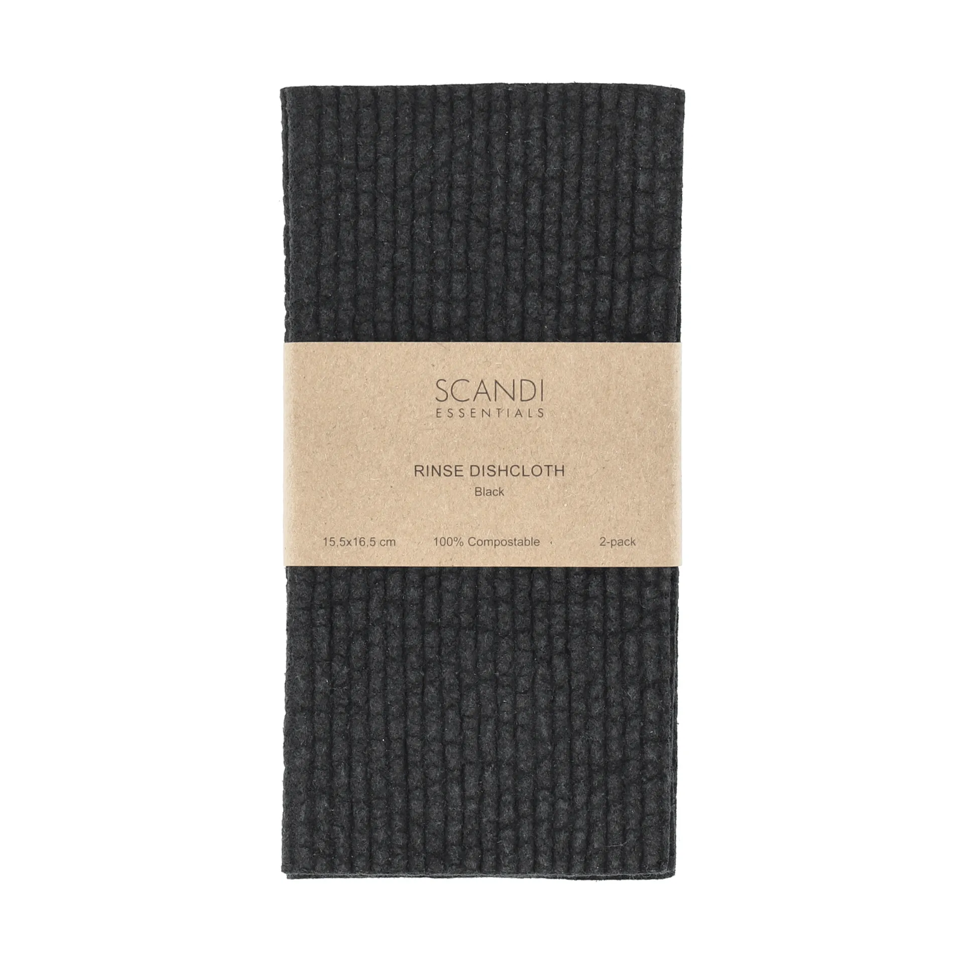 Rinse disktrasa, Svart, 2-pack Scandi Essentials