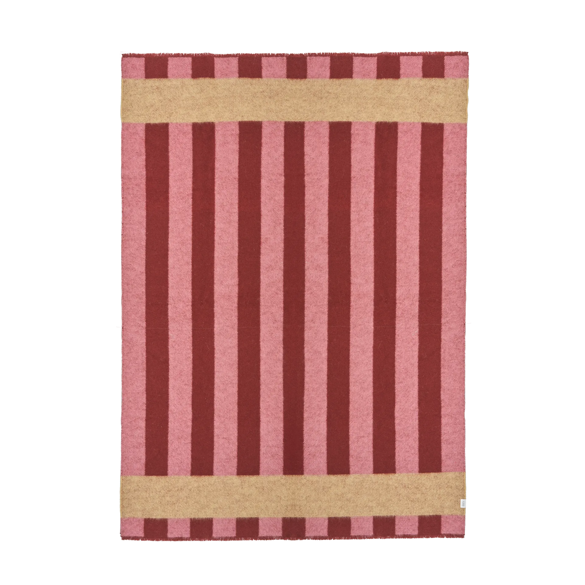 Aisles ullpläd 130x180 cm, Röd Scandi Living