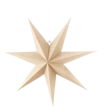 Bare adventsstjärna natur - 80 cm - Scandi Living