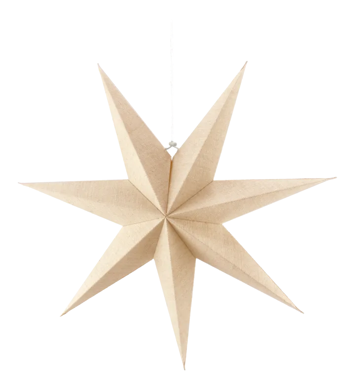 Bare adventsstjärna natur - 80 cm - Scandi Living
