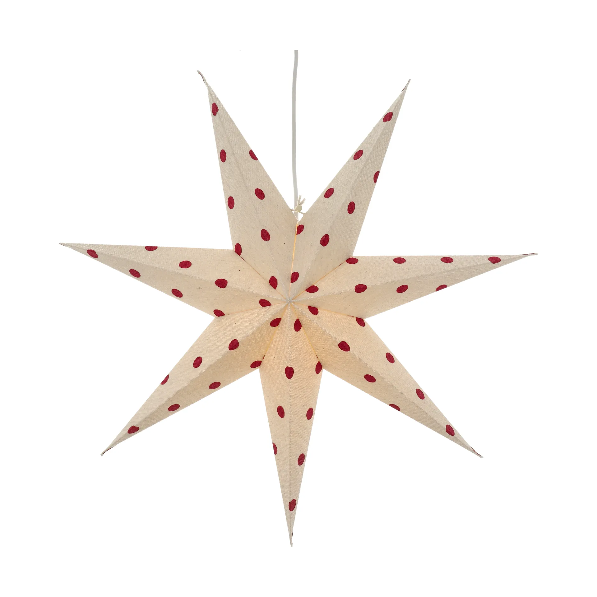 Bare adventsstjärna vit-rödprickig, 60 cm Scandi Living