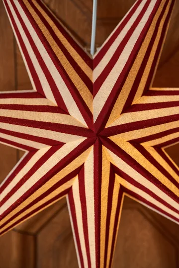 Bare adventsstjärna vit-rödrandig - 80 cm - Scandi Living
