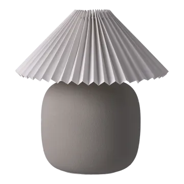 Boulder bordslampa 29 cm grey-pleated white - Scandi Living
