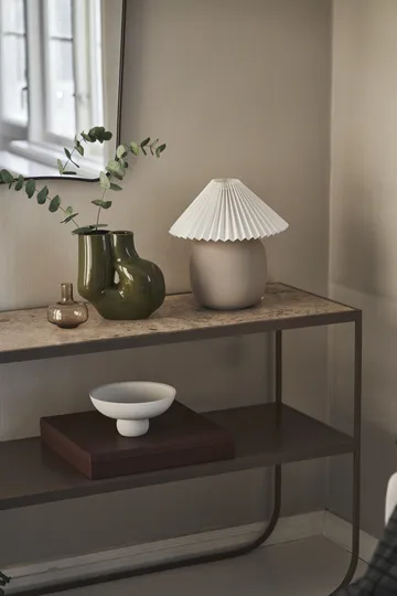 Boulder bordslampa 29 cm grey-pleated white - Scandi Living
