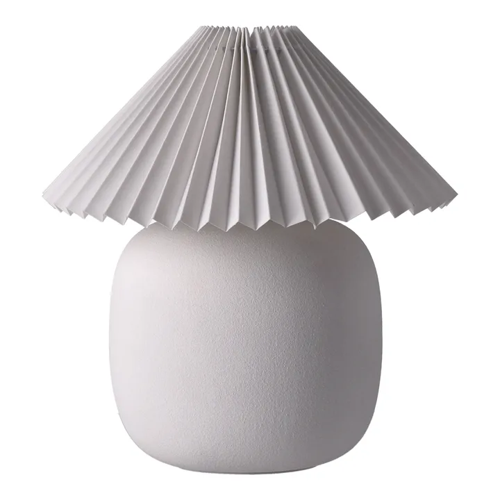 Boulder bordslampa 29 cm white-pleated white - Scandi Living