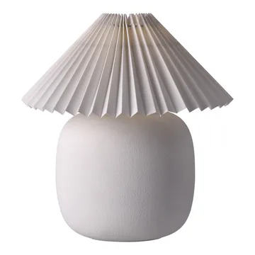 Boulder bordslampa 29 cm white-pleated white - Scandi Living