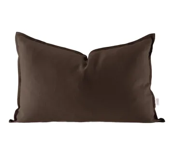 Calm kuddfodral linne 40x60 cm - Chocolate Brown - Scandi Living