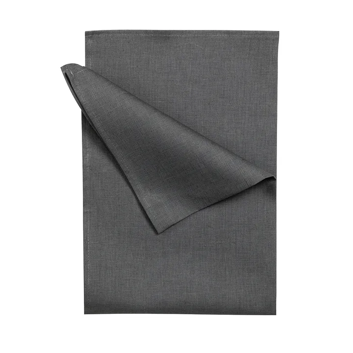 Clean kökshandduk i linne 47x70 cm 2-pack - charcoal - Scandi Living