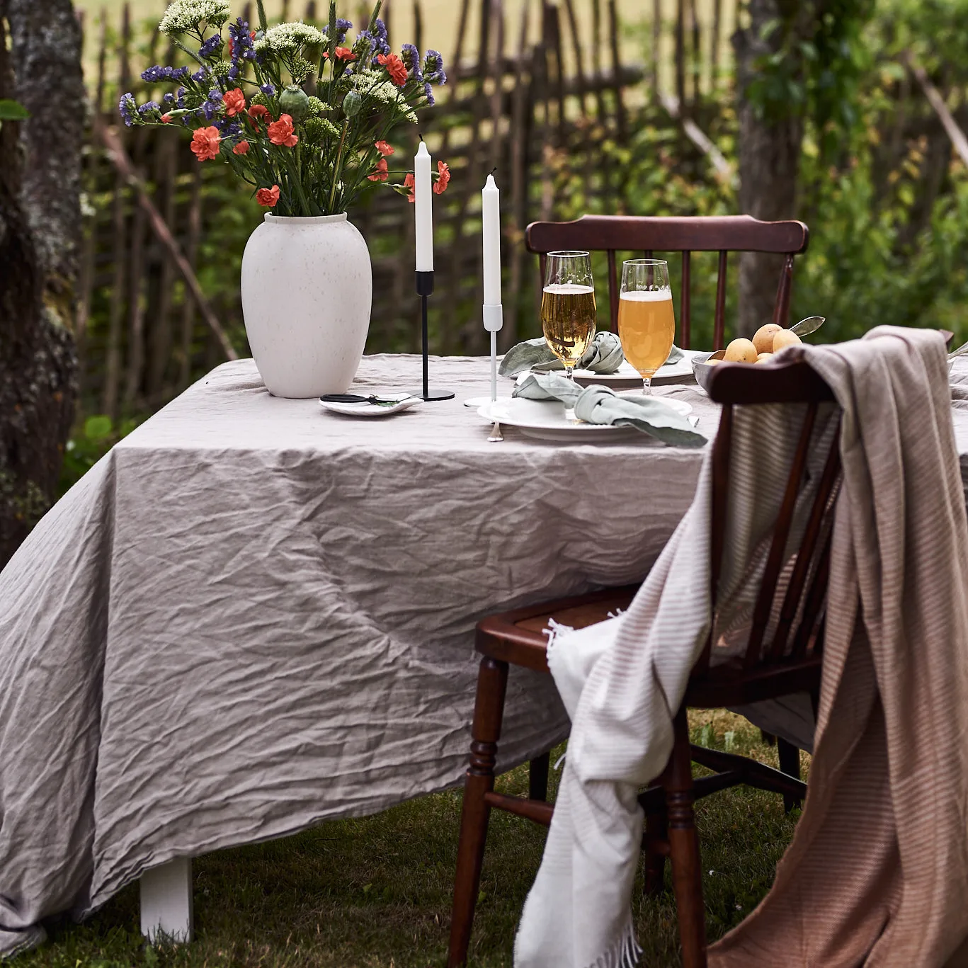 Clean linneduk 145x250 cm, icy grey Scandi Living