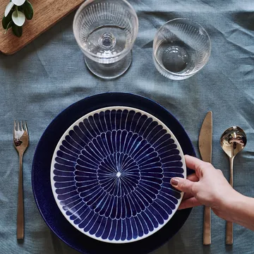 Clean linneduk 145x350 cm - Smokey Blue - Scandi Living