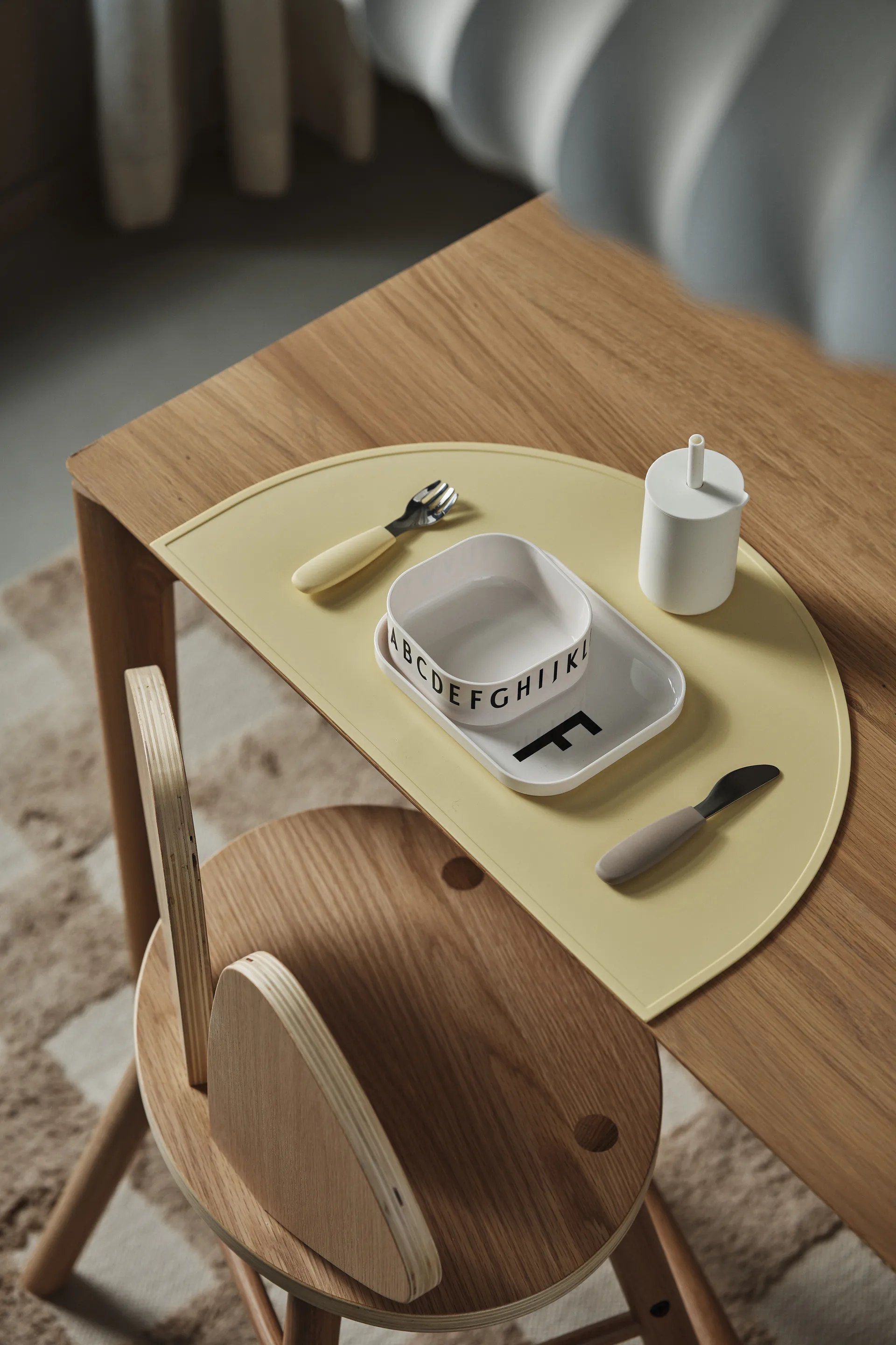 Dine bestickset silikon 3 delar, Taupe Scandi Living
