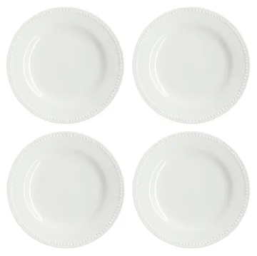 Dots assiett 22 cm 4-pack - Cremevit - Scandi Living