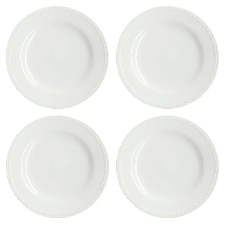 Dots assiett 22 cm 4-pack - Cremevit - Scandi Living