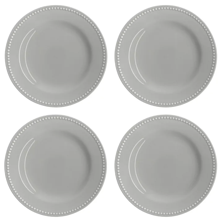 Dots assiett 22 cm 4-pack - Grå - Scandi Living