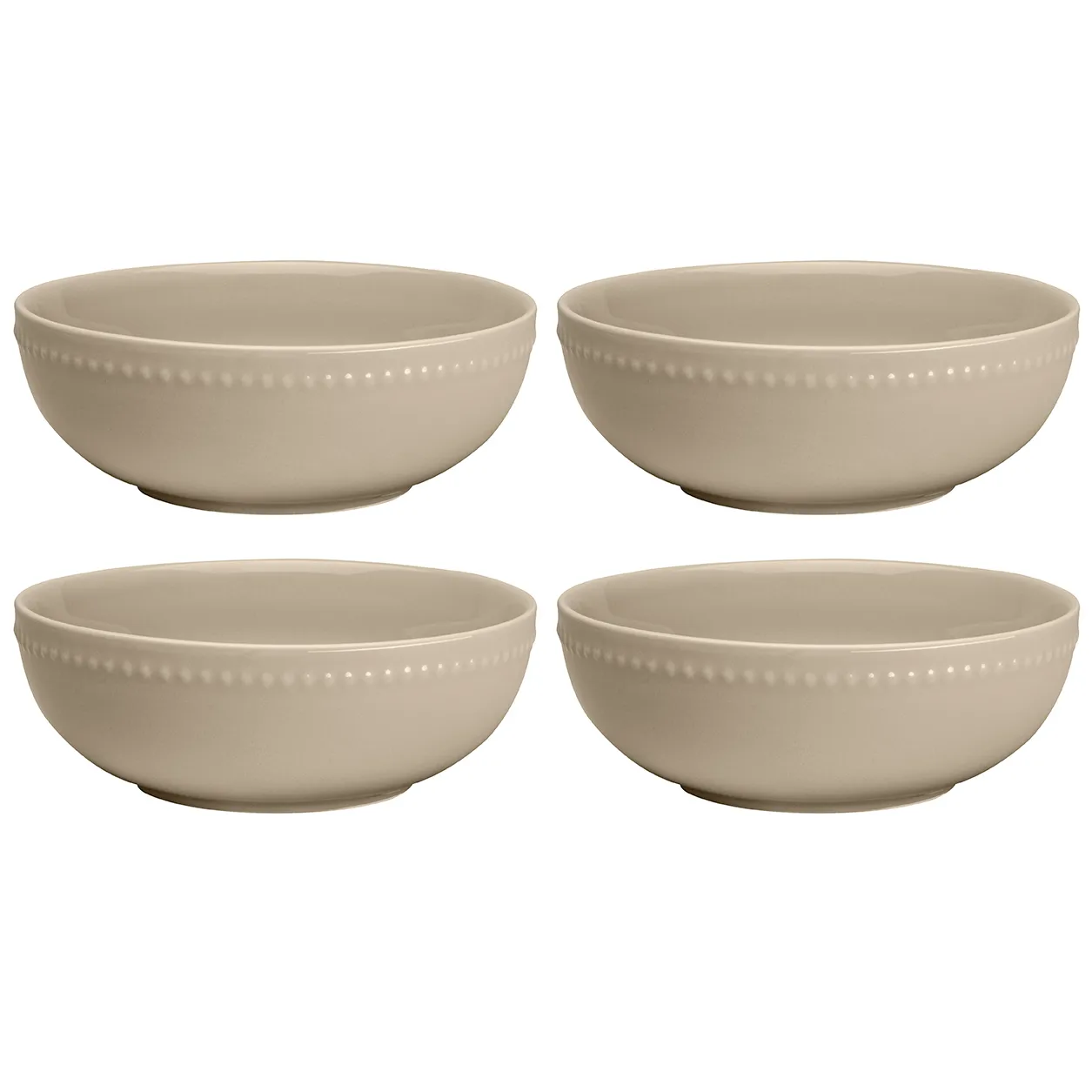 Dots frukostskål 60 cl 4-pack, Beige Scandi Living