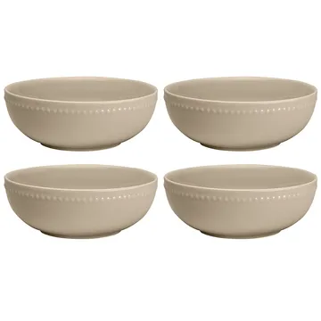 Dots frukostskål 60 cl 4-pack - Beige - Scandi Living