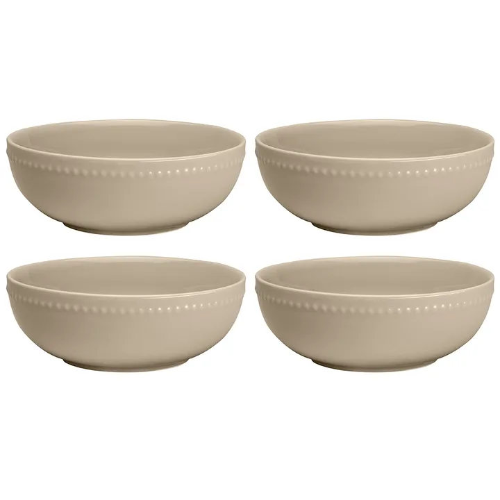 Dots frukostskål 60 cl 4-pack - Beige - Scandi Living