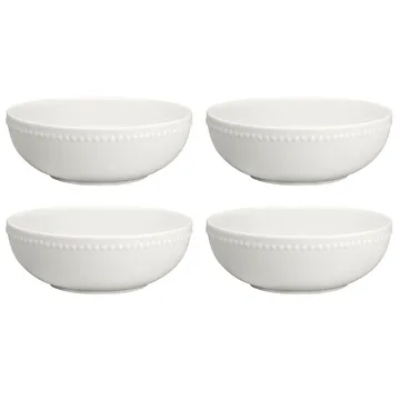 Dots frukostskål 60 cl 4-pack - Cremevit - Scandi Living