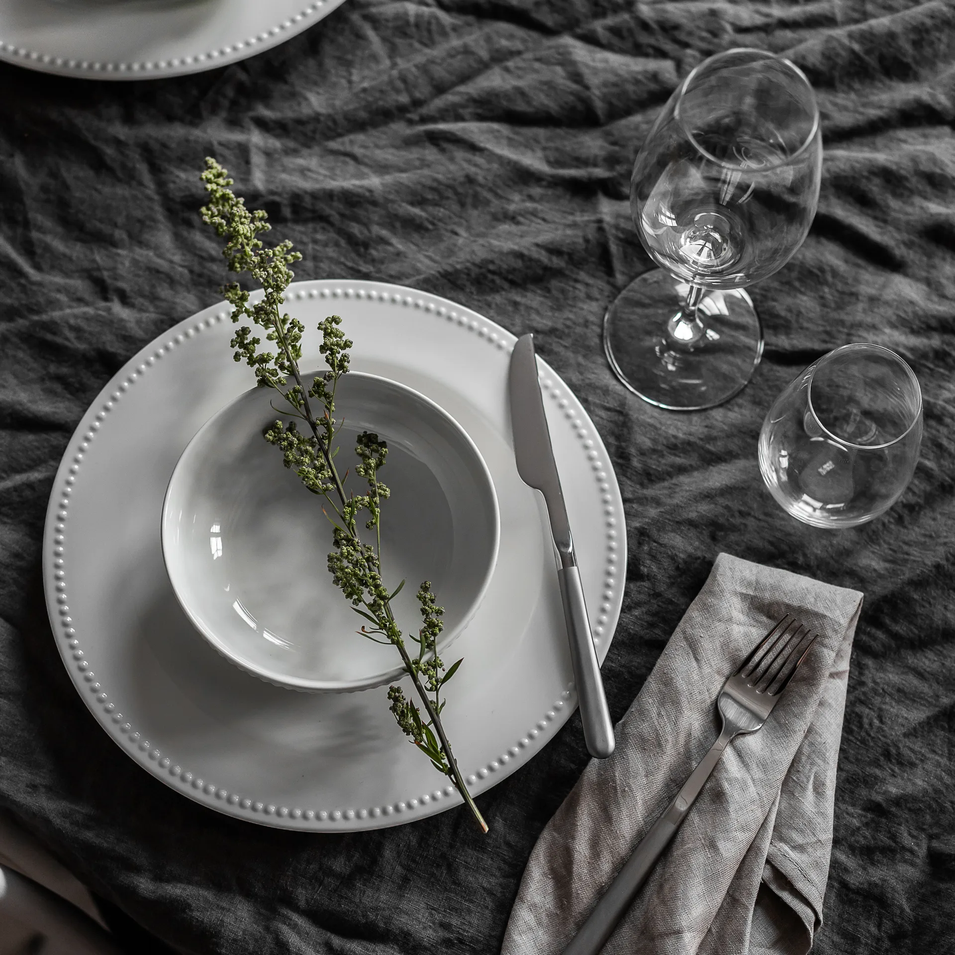 Dots frukostskål 60 cl 4-pack, Cremevit Scandi Living