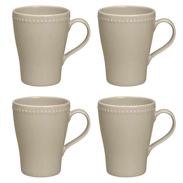 Dots mugg 35 cl 4-pack - Beige - Scandi Living
