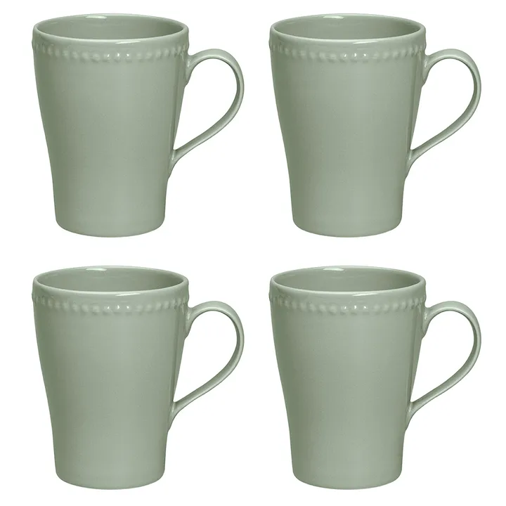 Dots mugg 35 cl 4-pack - Grön - Scandi Living