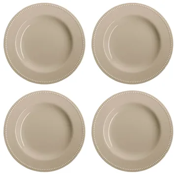 Dots tallrik 28 cm 4-pack - Beige - Scandi Living