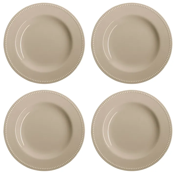 Dots tallrik 28 cm 4-pack - Beige - Scandi Living