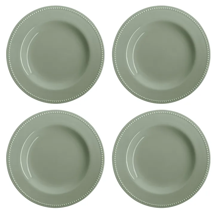 Dots tallrik 28 cm 4-pack - Grön - Scandi Living