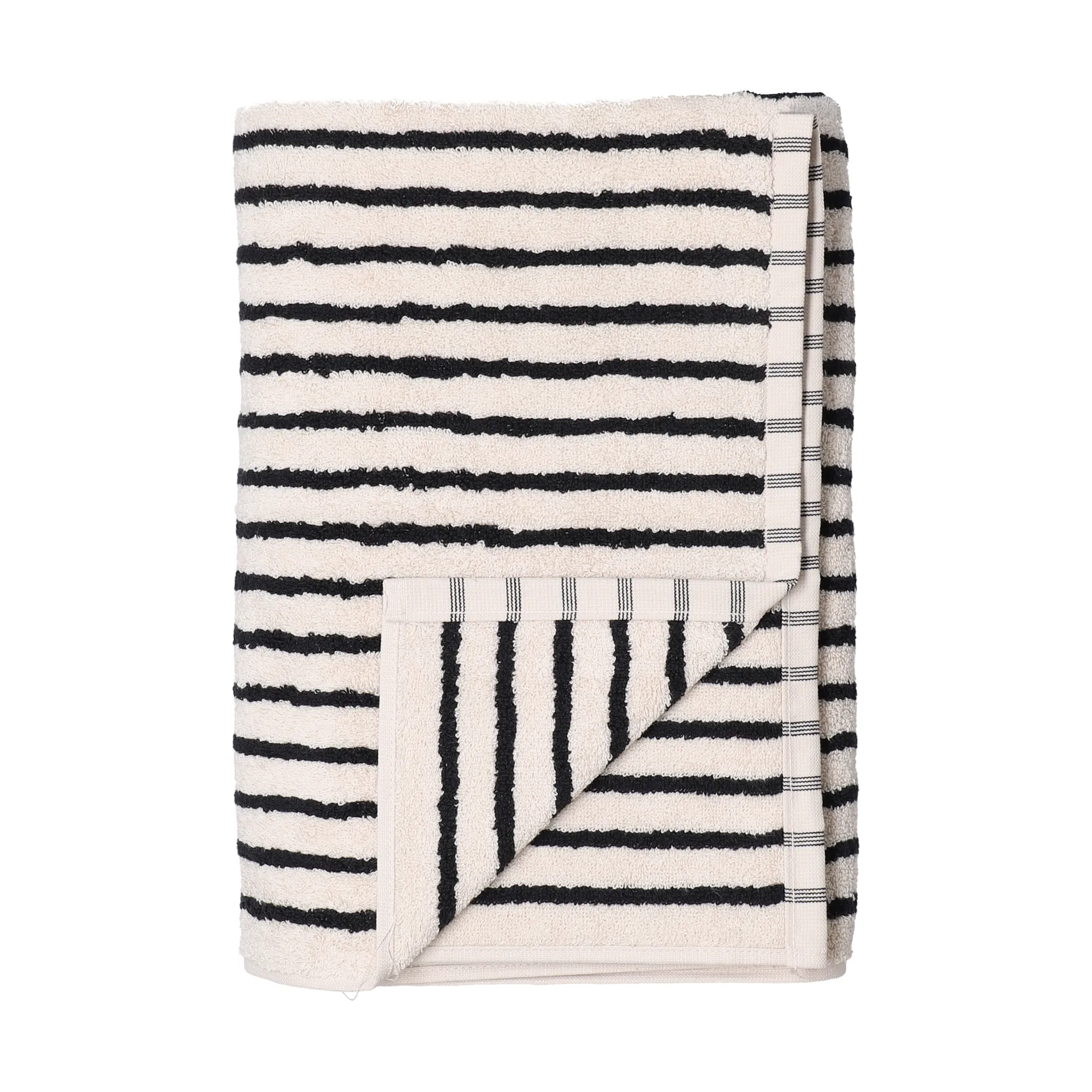 Drift badhandduk 100x150 cm, Vit-svart Scandi Living