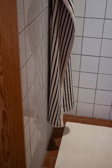 Drift badhandduk 100x150 cm - Vit-svart - Scandi Living