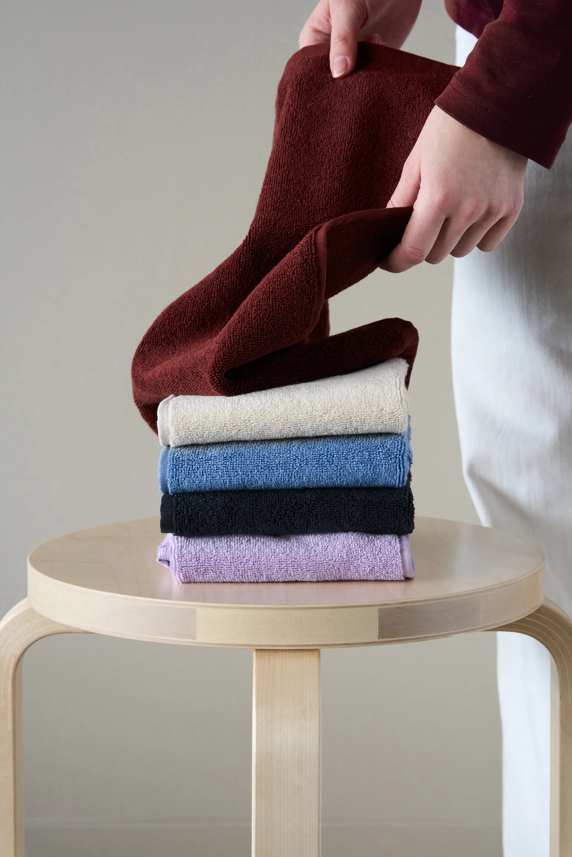 Drift handduk 30x50 cm, Röd Scandi Living