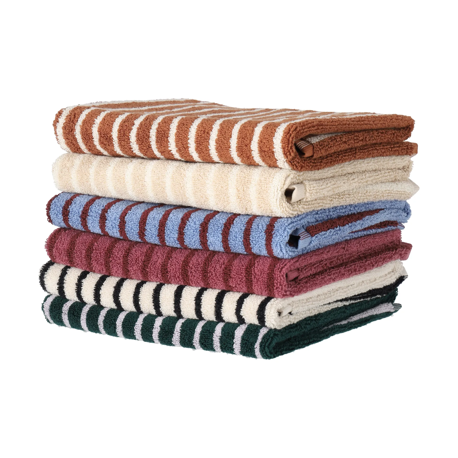 Drift handduk 50x70 cm, Vit-svart Scandi Living