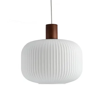 Fair taklampa Ø30 cm - Frostat glas-mörkbetsad ask - Scandi Living