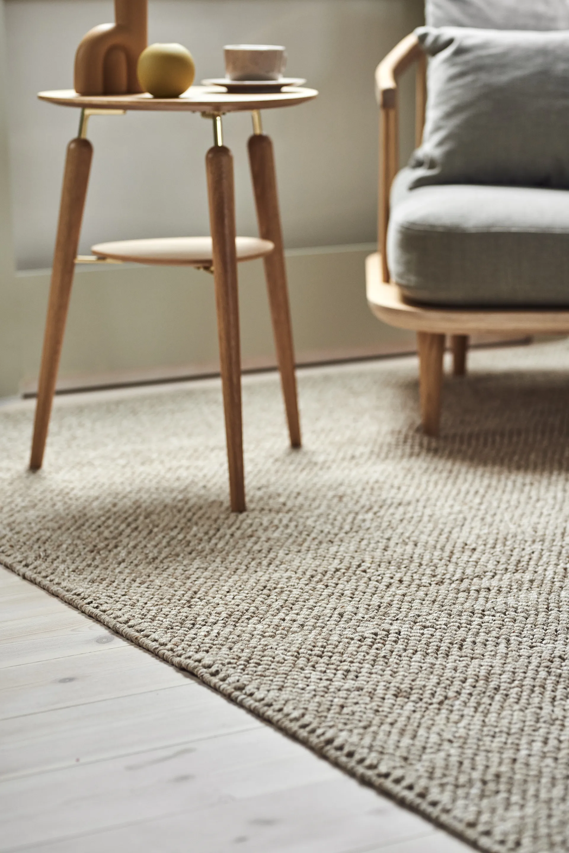 Flock ullmatta beige, 170x240 cm Scandi Living