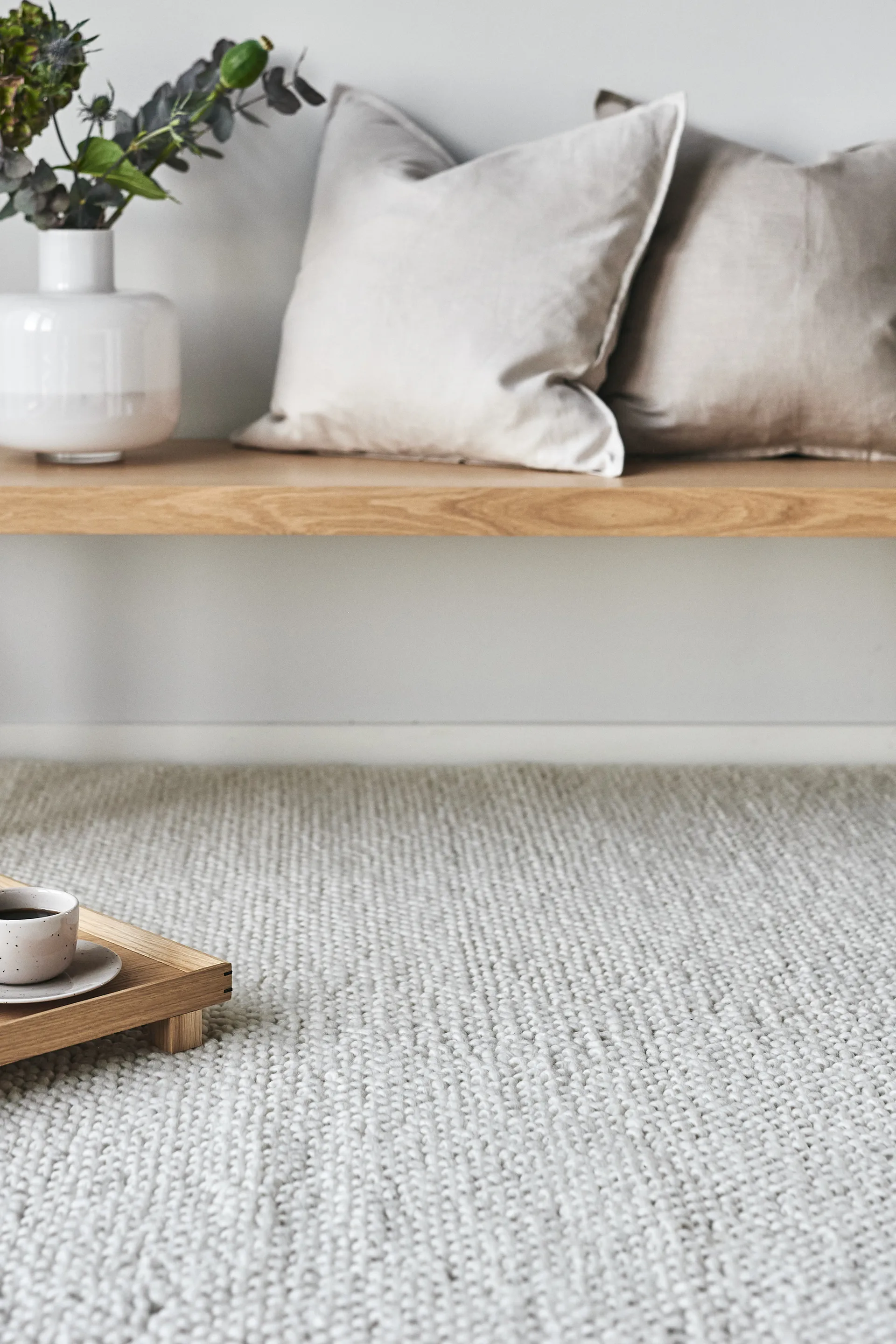 Flock ullmatta naturvit, 170x240 cm Scandi Living