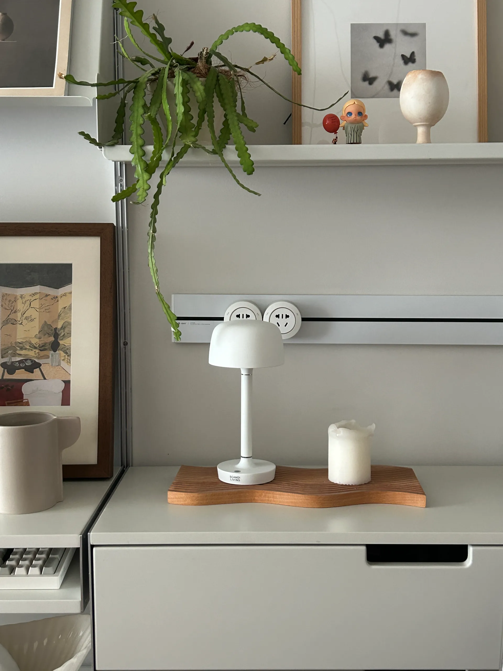 Halo portabel bordslampa 25,5 cm, White Scandi Living
