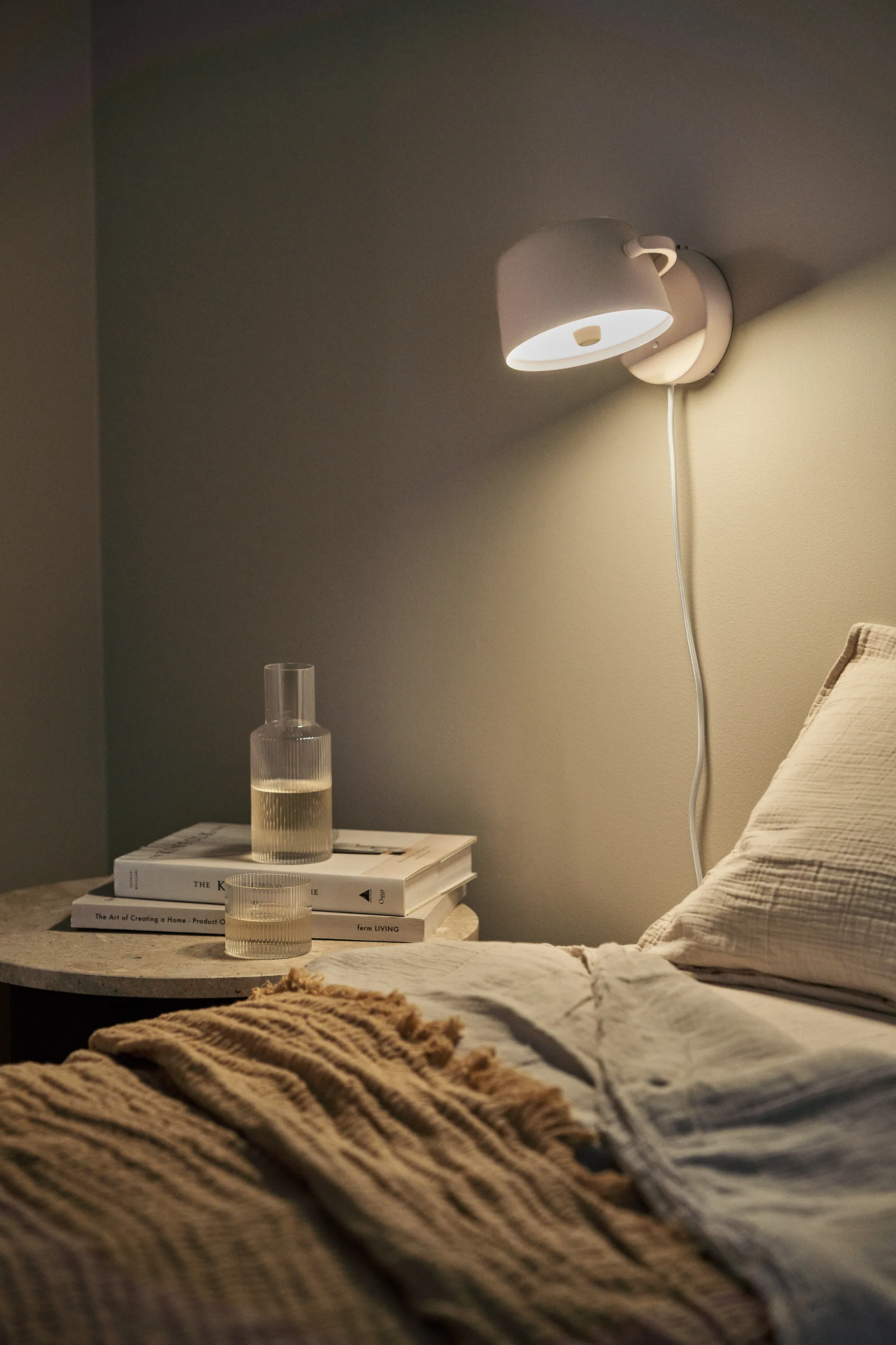 Halo vägglampa Ø16 cm, Beige Scandi Living