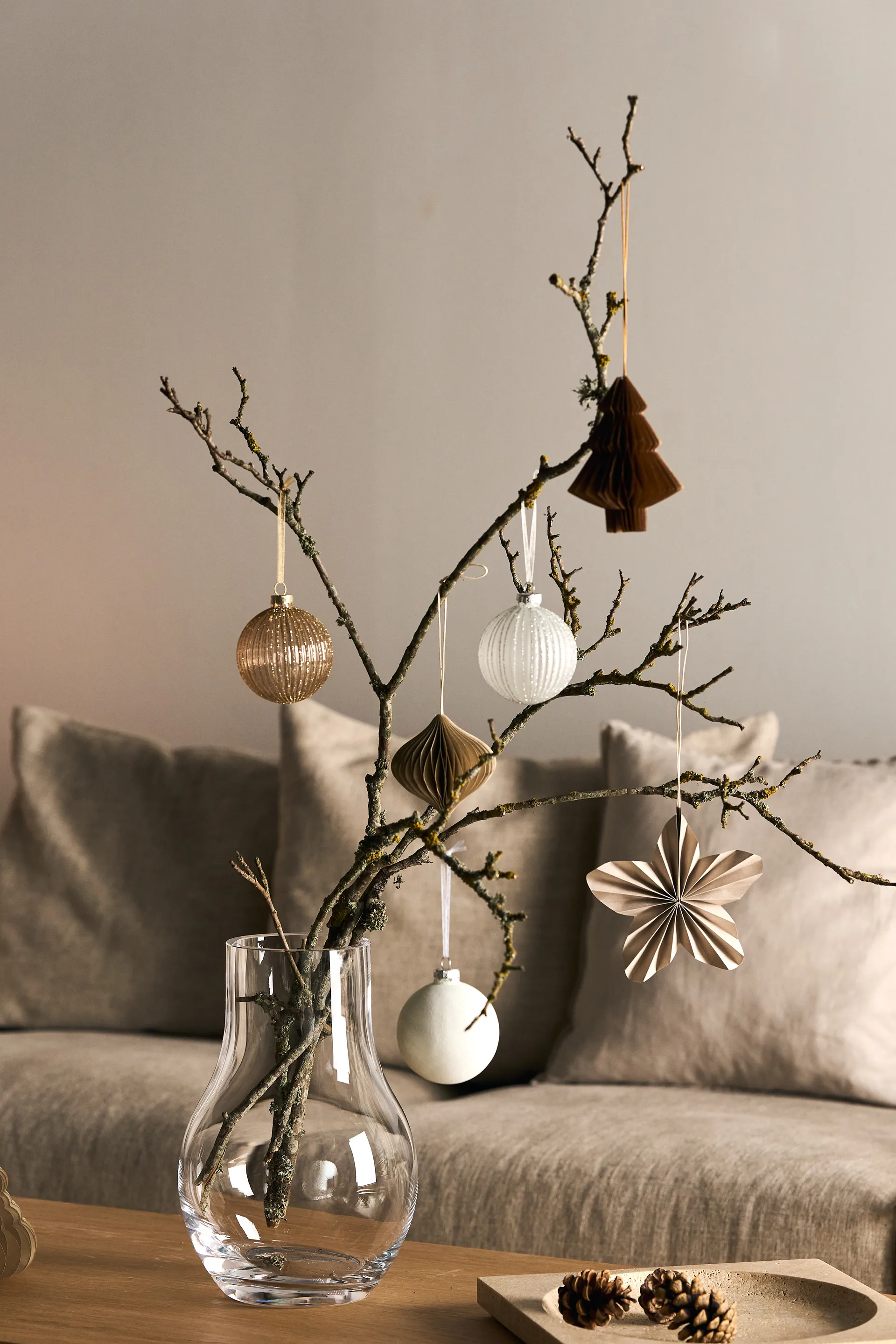 Holiday julgranskula 6-pack, Gold Scandi Living