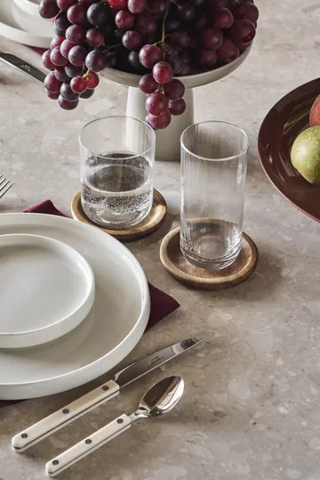 Hollow glasunderlägg Ø9 cm 4-pack - Akacia - Scandi Living