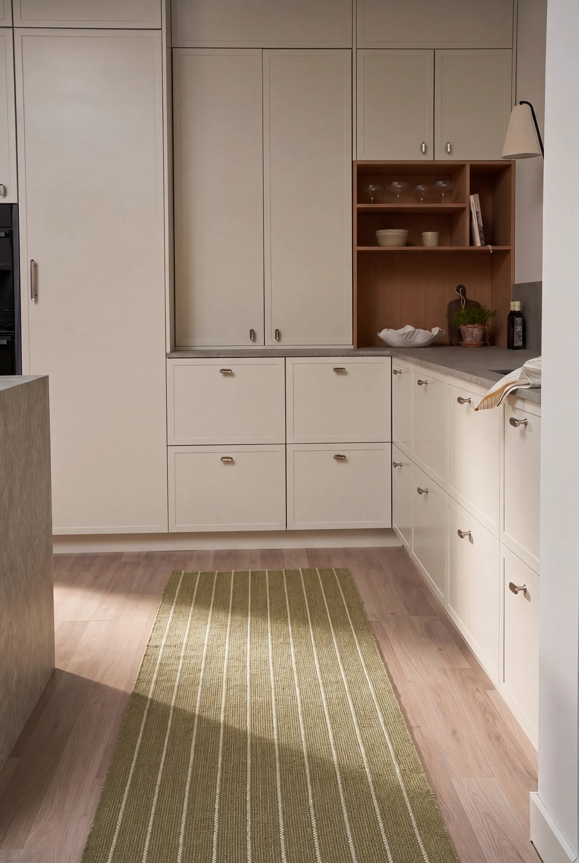 Lane gångmatta, Olive green, 70x200 cm Scandi Living