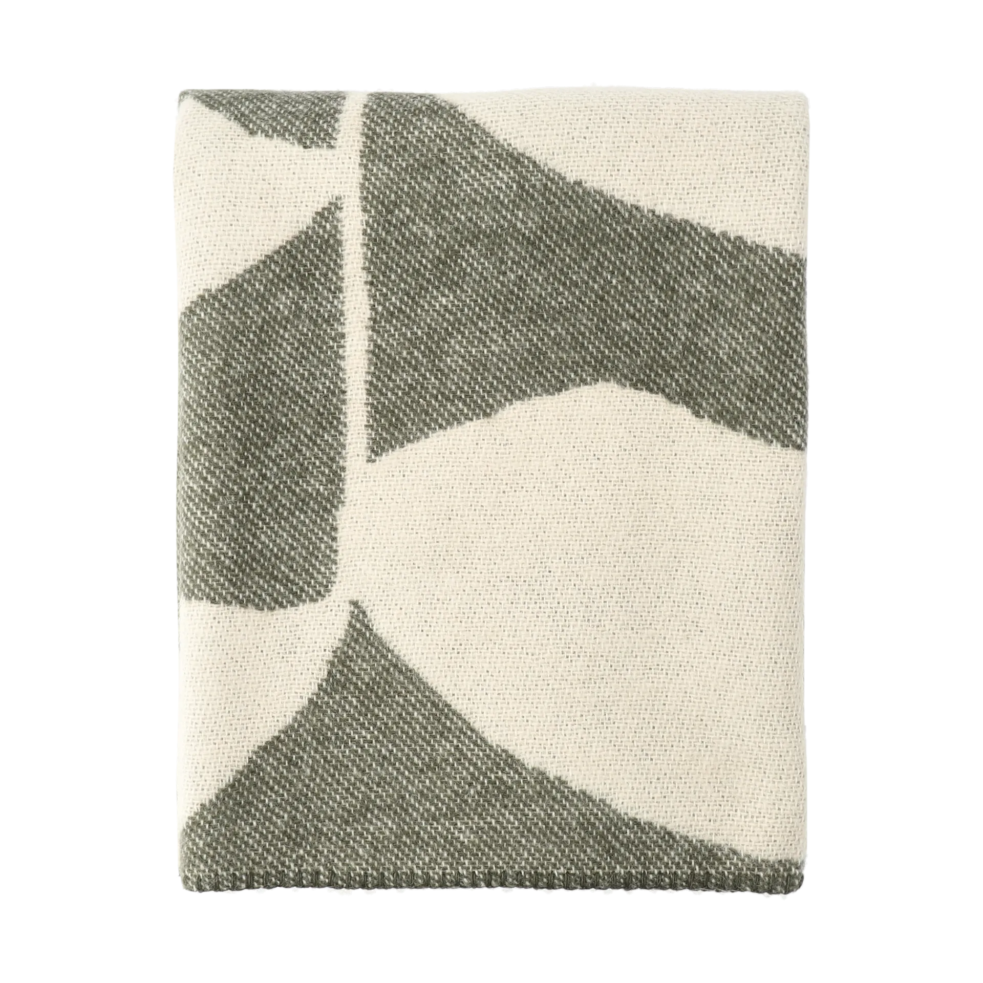 Leaf ullpläd 130x170 cm, Khaki grön Scandi Living