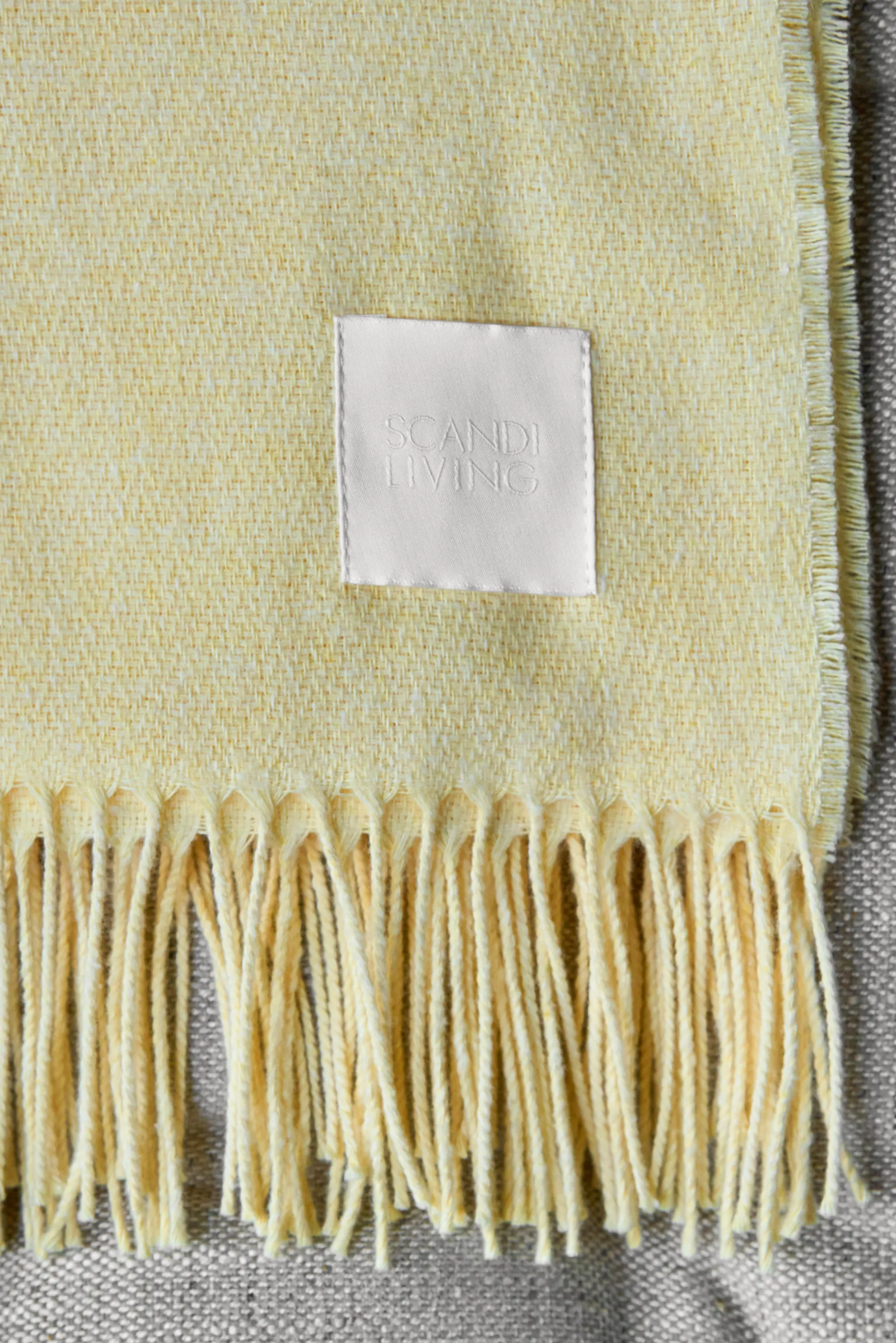 Loom bomullspläd 125x170 cm, Buttercream Scandi Living