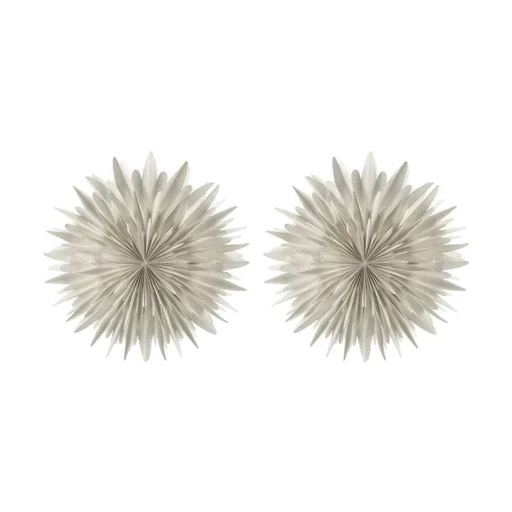 Luna adventsstjärna Ø80 cm 2-pack - Vit med prickar - Scandi Living