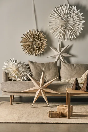 Luna adventsstjärna vit med prickar - Ø80 cm - Scandi Living