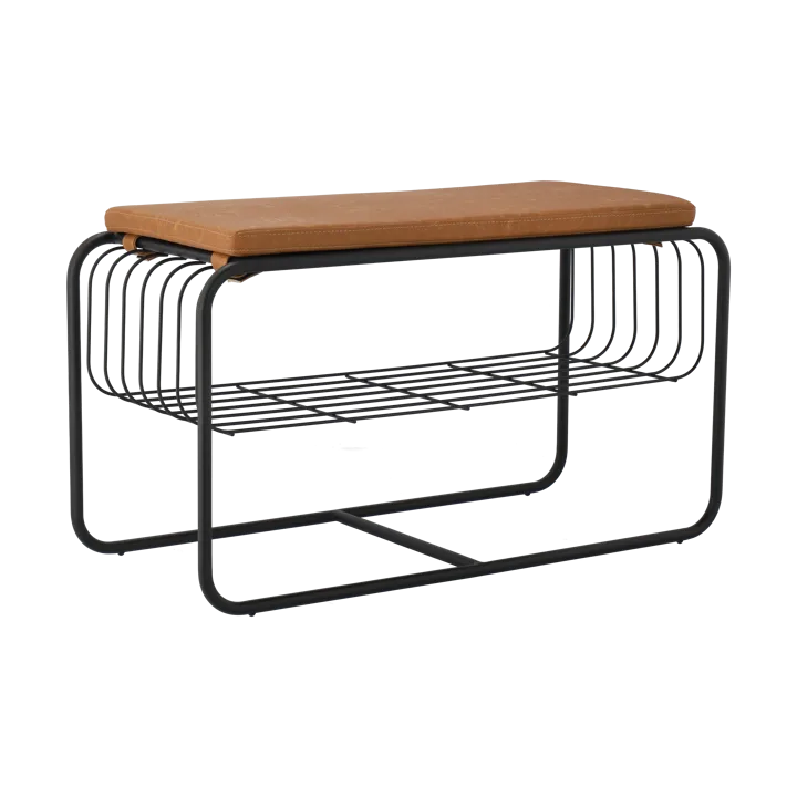 Nod bänk/skohylla 80x36x42 cm - Black - Scandi Living
